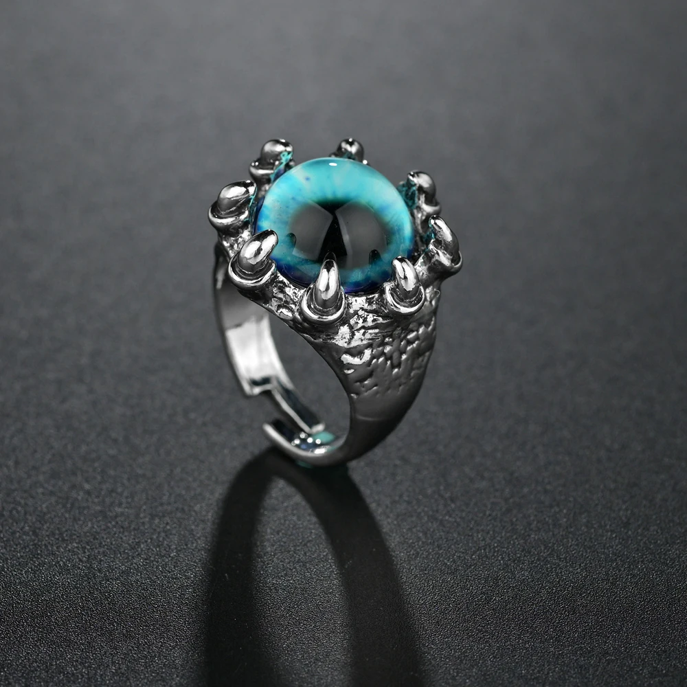 فاسق السلس الرجال الأسود الأفعى كوبرا الدائري أوروبا نمط القلب خمر مامبا خواتم مجوهرات للفتيات النساء بالجملة #5