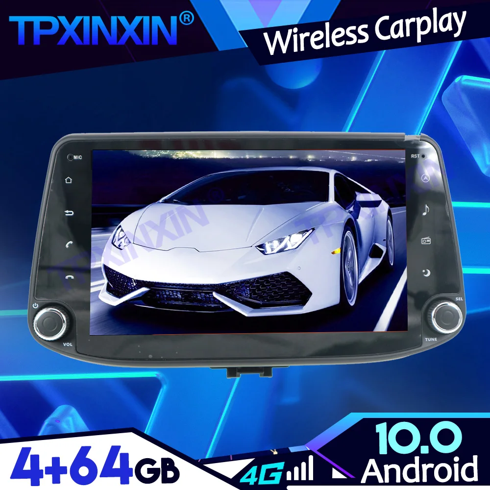 Android 10.0 4+64G For Hyundai I30 Elantra GT 2017-2018 IPS Carplay Tape Recoder Multimedia Player Navi GPS Auto Radio Head Unit