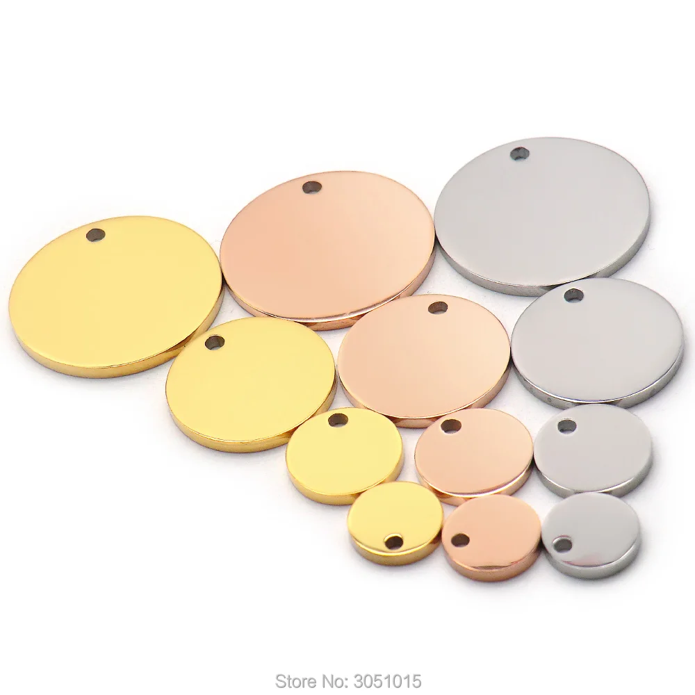 100 Stück/Set Gravierbare Edelstahl-Anhänger für Halsketten, Blanko-Platten zum Prägen von Etiketten für individuelle Logos, Haustier-ID-Anhänger, DIY-Schmuck – Detail 3