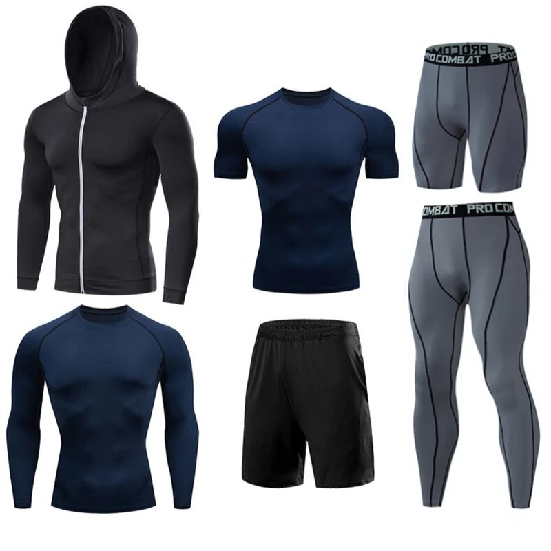 Herren-Lauf-Kompressions-T-Shirts, schnell trocknend, Fußballtrikot, Fitness, eng, Sportbekleidung, Fitnessstudio, Sport, kurzärmeliges Hemd, atmungsaktiv – Detail 13