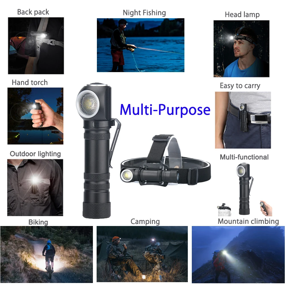 Faros delanteros LED impermeables IPX6 XHP50, lámpara de cabeza recargable por USB, batería 18650, linterna de camping, lo último