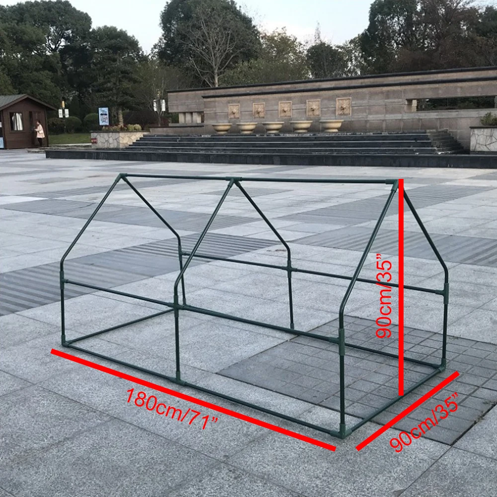 Invernadero de 180x90x90cm con cubierta y marco de plantas transparentes de PVC para cultivo de semillas de plantas vegetales de jardines interiores y exteriores