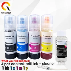 QSYRAINBOW-Encre de recharge d'encre colorée pour imprimante Ecotank, Epson, Epson Approach, 002, L3118, L4168, L4158, L3158, L3119, 504, 544