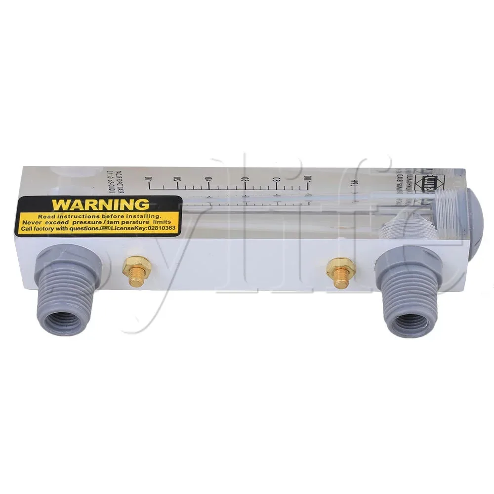 Plastic SS304 10-100LPH Panel Type Liquid Flowmeter Water Flow Measuring Meter LZS-15