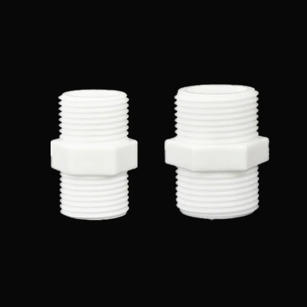 

Plastic Nylon 1/8" 1/4" 3/8" 1/2" 3/4" 1" BSP Male Thread Equal Hex Nipple Union Pipe Coupling Fitting Connector Coupler