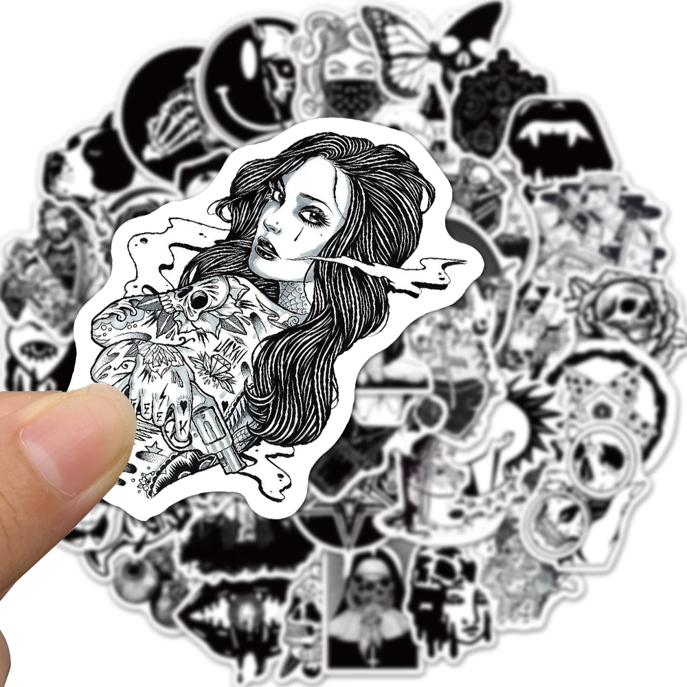 10/30/50pcs Gothic Style Horror Devil Witch Graffiti Stickers Decals Skateboard Travel Luggage Car Guitar Laptop DIY Toy Sticker