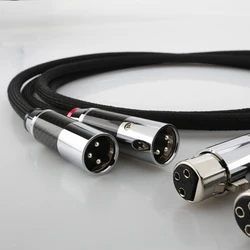 Audiocrast-Cable de Audio de alta calidad, conector XLR Chapado en plata, cobre HIFI, OFC, 99.998%