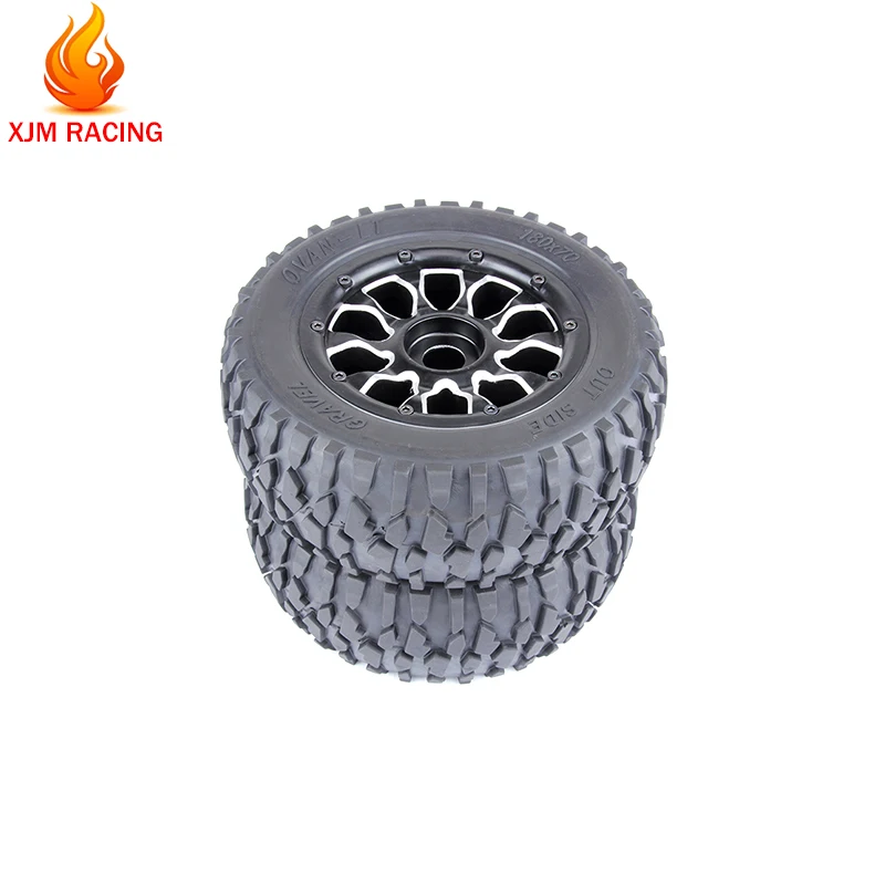 Gravel & Off-road Wheel Tires with Wheels Hub Kit for 1/5 Losi 5ive-t Km-x2 Rofun Rovan LT Truck Rc Car Toys Parts