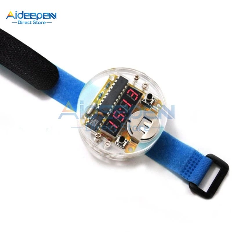 DC 3V LED Digital Watch Electronic Clock DIY Kit With Transparent Cover Smart Electronic Single-chip High Quality 100% Brand New