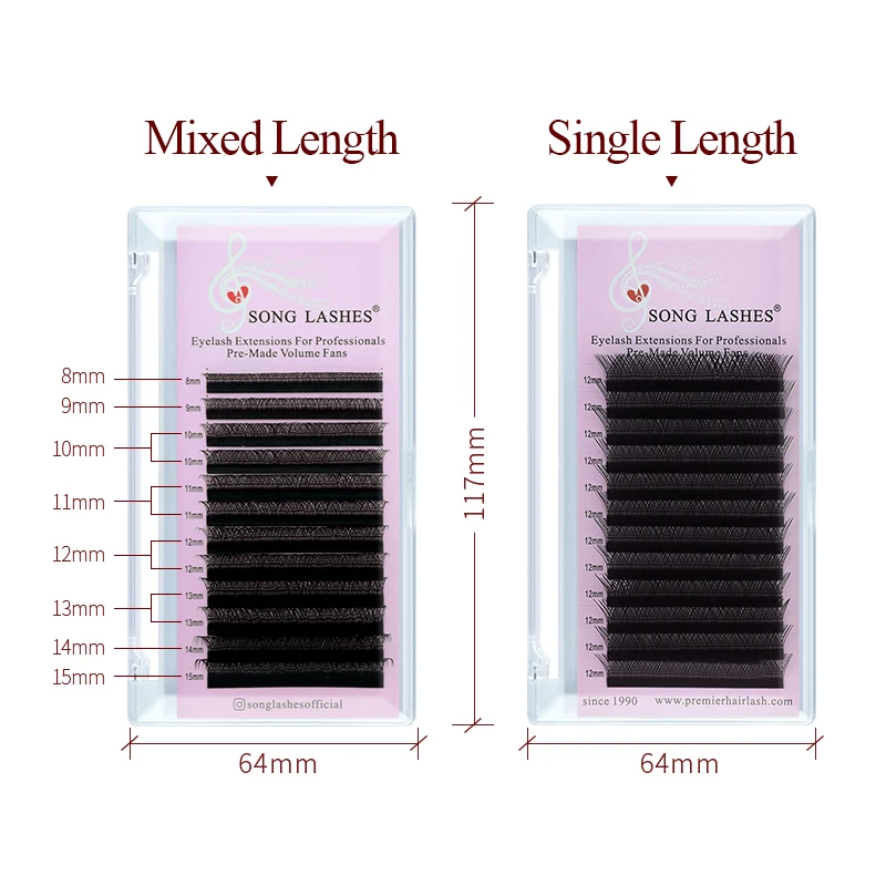SONG LASHES DDcurl 8-15mm Y Shape W shape Premade Fans Eyelash Extension for Professional tiro matte soft naturure Lashes