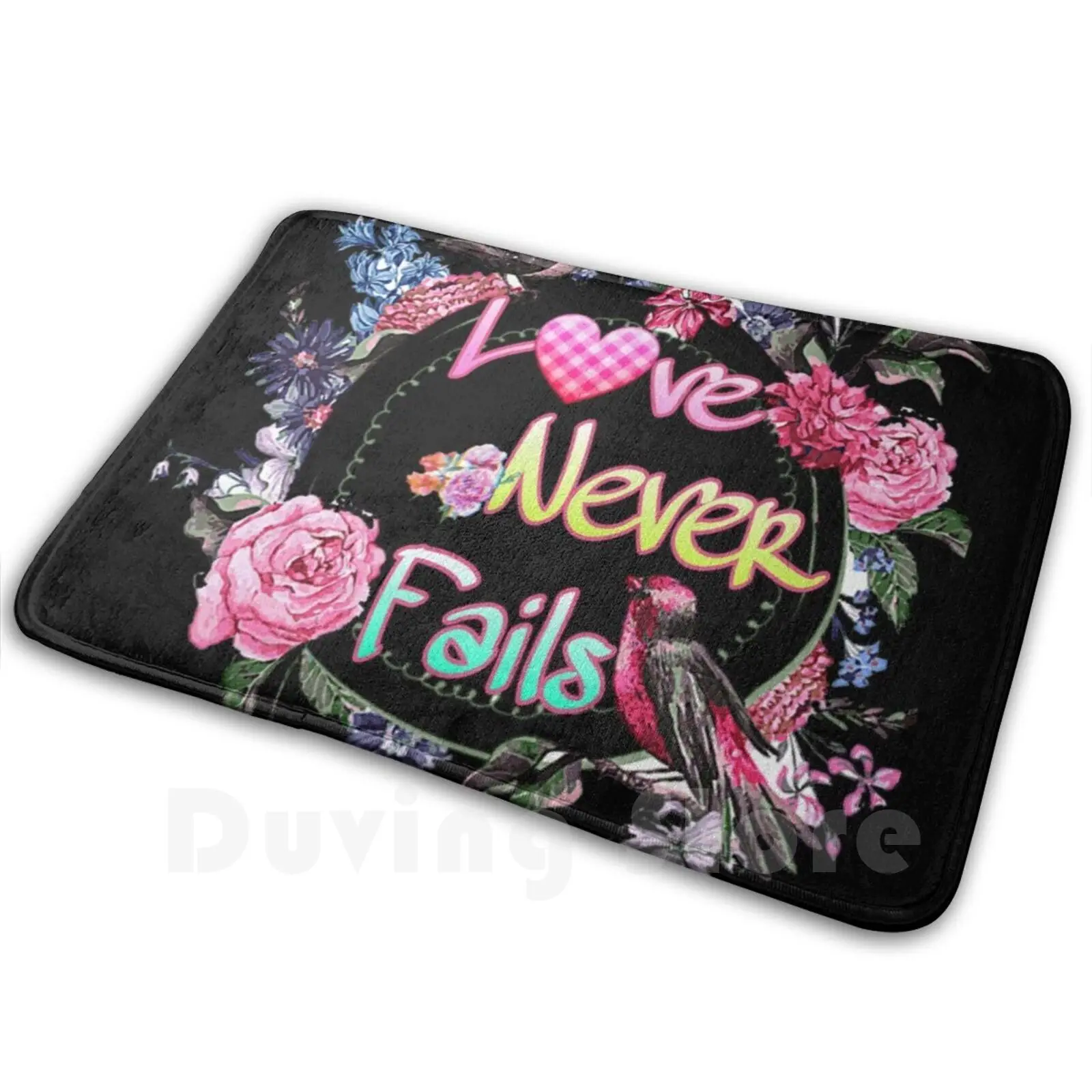 Love Never Fails Jw Mat Rug Carpet Anti-Slip Floor Mats Bedroom Love Never Fails Jw Bible Jw Org Bible Verse New World