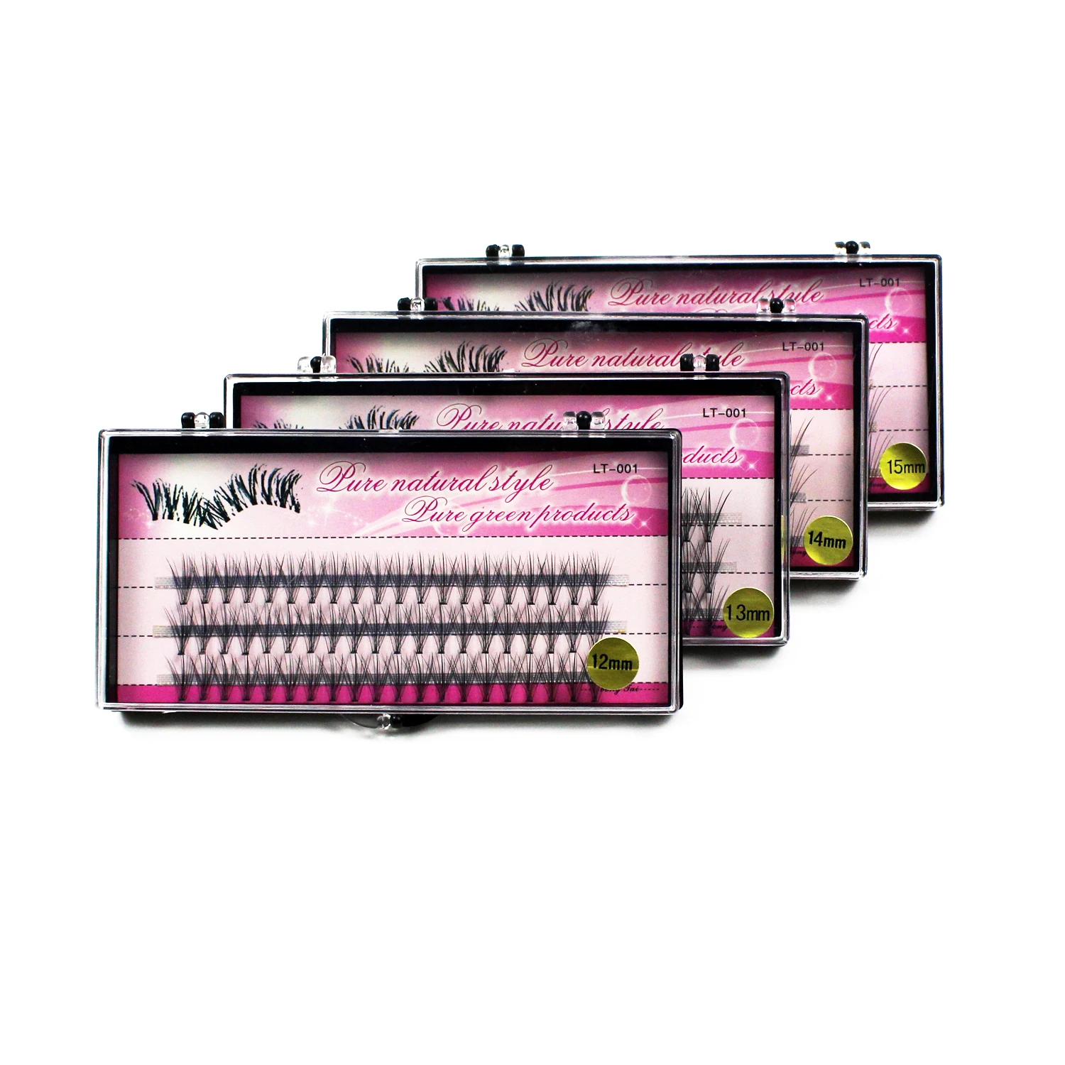 60pcs Individual Cluster Eye Lashes Professional Makeup Grafting Fake False Eyelashes for Eyelash Extensions False Eyelashes Tab