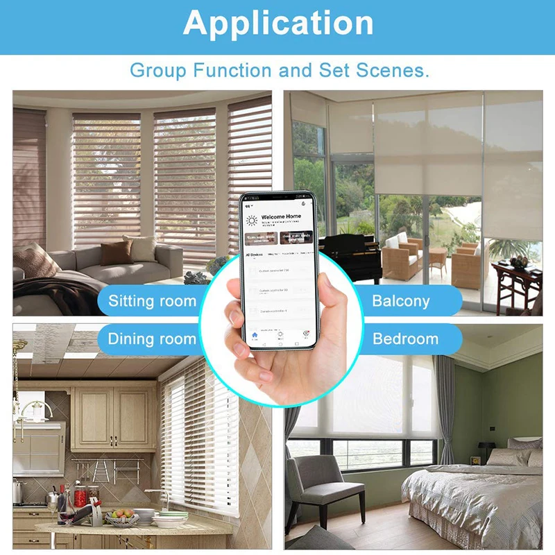 Tuya WiFi Smart Roller Blinds Motor Electric Shutter Curtain Motor Remote Voice Control Works With Alexa Google Home Smart Life