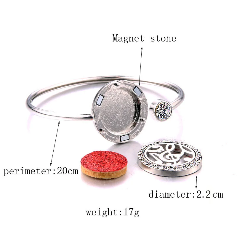 Tree of Life Aromatherapy lockets bracelet stainless steel Perfume essential oil aroma diffuser bracelets with 10 pcs pad