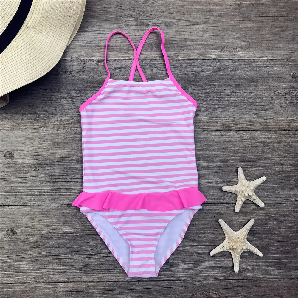 Girls Star Print Swimwear Bathing Suits Baby Swimsuit Summer 1PCS Girls Bikini Lovely Striped Child Swimsuit Beachwear Biquini