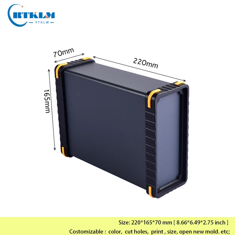 DIY instrument power amplifier box Aluminum junction box  housing for electronic project enclosure 220*165*70mm