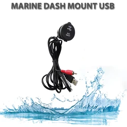 Cable de Audio estéreo impermeable para barco, extensión marina Universal de 3,5mm, interfaz RCA/AUX/USB, puerto para ATV, UTV, carrito de Golf, yate