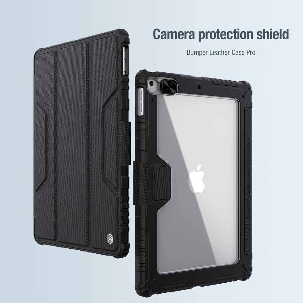 Nillkin Camera Protection สําหรับ Apple iPad 10.2 Case Camshield Leather Case ฝาหลังสําหรับ iPad 10.2