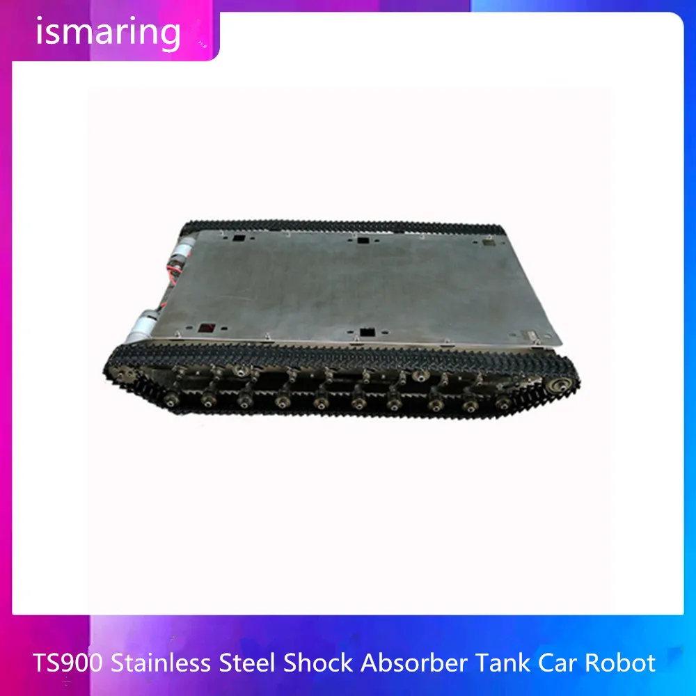 TS900 Stainless Steel Shock Absorber Tank Car Robot With Metal Track Smart Chassis for RC Robot DIY Model Toy