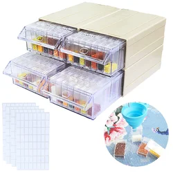 DIY Diamond Painting Accessories Detachable Storage Container 1/2/4 Boxes Drawers For Beads Seeds Drills with Individual Bottles