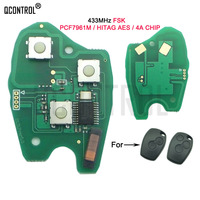 QCONTROL Car Remote Key Electronic Circuit Board for Renault Trafic  Logan Symbol Dacia Duster Sandero 2012 2013 2014 2015 2016