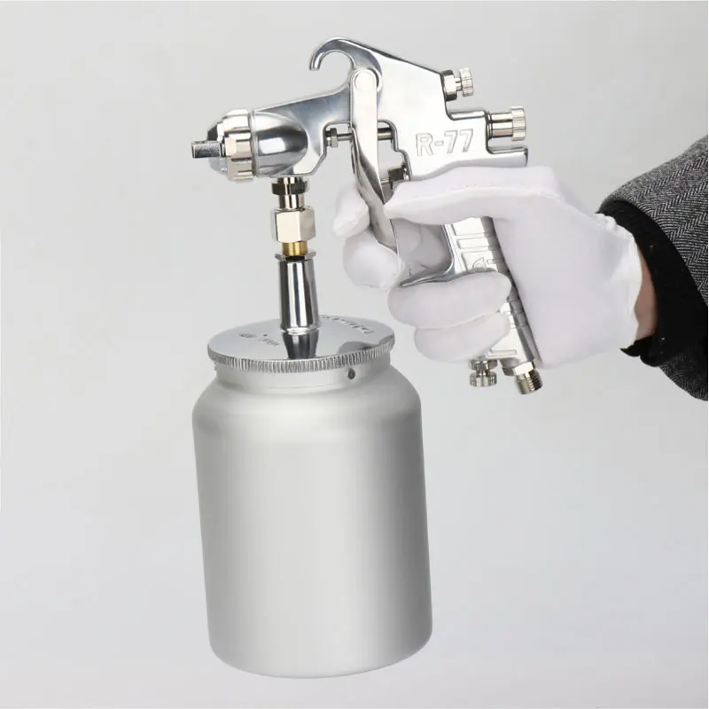 Free Shipping,Prona R-77 Paint Spray Gun, 1.5,2.0,2.5,30.1.2Mm Nozzle To Choose,Siphon,Gravity,Pressure R77 Painting Gun