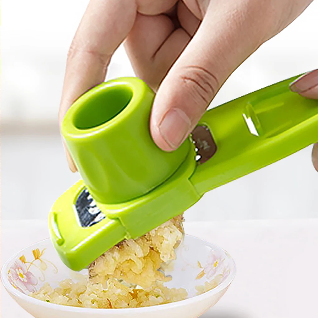 Small Garlic Crusher Grater Hand Grinding Green Red Stainless Steel Ginger Slicer Peeler Nut Household Supplies