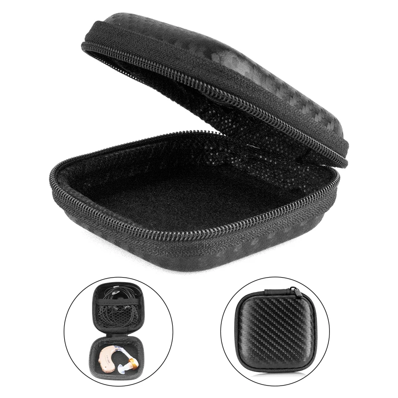 Hearing Aid Storage Bag Invisible Zipper for Hearing Aids Earbuds Carrying  Case Box Holder BTE ITE