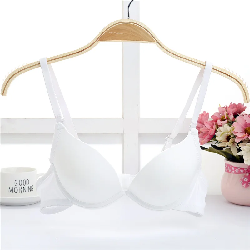 Mozhini 32 34 36 38 AB cup super push up bra for small breast young girl sexy bra lady women small chest deep u girl bra