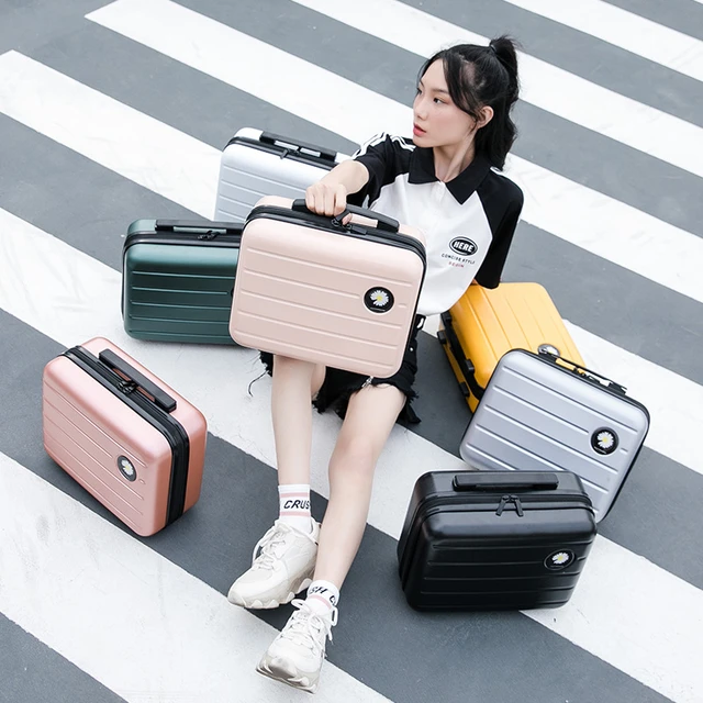 16 Inch Portable Korean Small Suitcase Student Travel Storage Bag Xiaoqingxin Wash Bag Cosmetic Case 15X25X34CM AliExpress