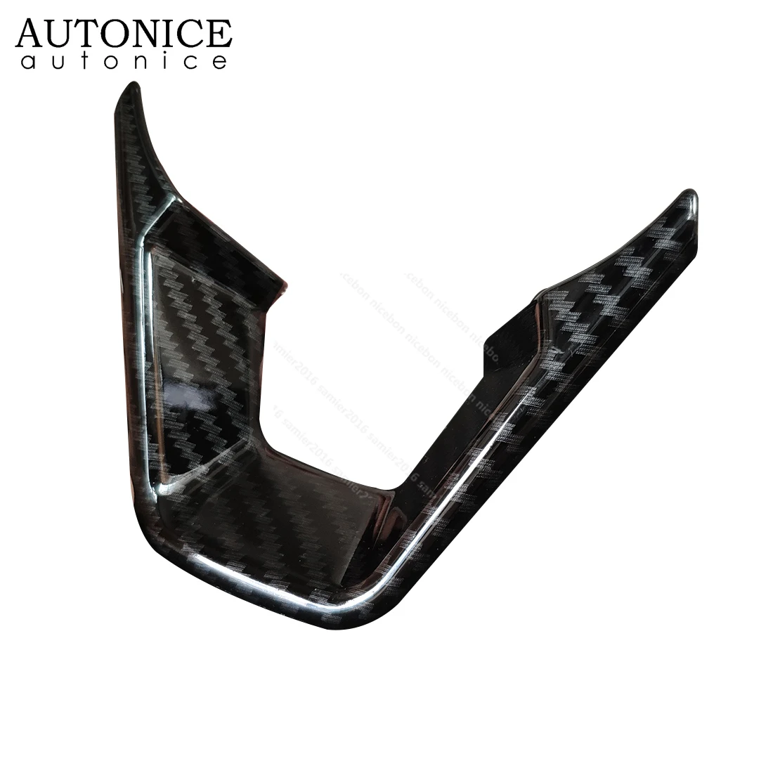 fit For ford Fusion Mondeo Edge S-Max accessories 2015 2016 2017 2018 ABS 3pcs Carbon fiber color Steering Wheel Cover ABS