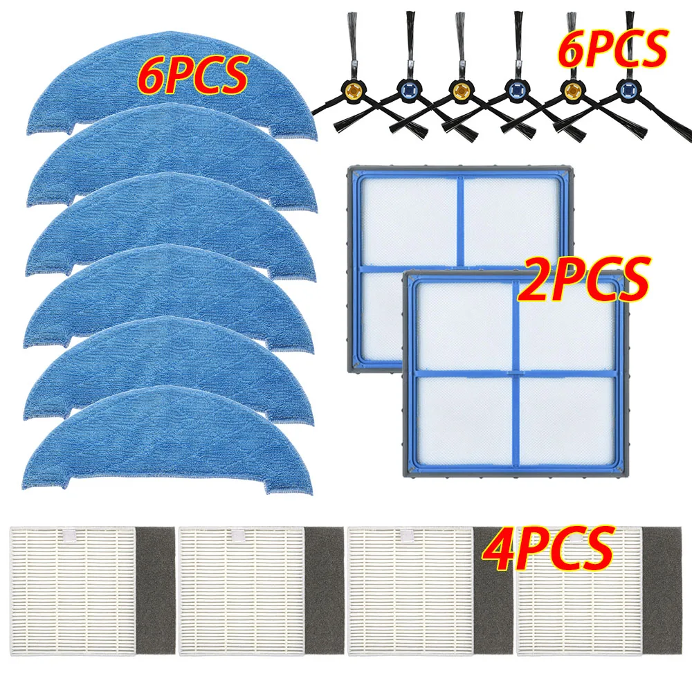 Hepa Filter Side Brush Mop Pad Primary Filter for Ilife V8 V8s X750 X800 X785 V80 Vacuum Cleaner Part Replacement Kits