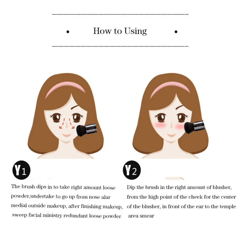 1Pc Bequem Versenkbare Make-Up Pinsel Make-Up Werkzeuge Zubehör Für Ace Foundation Pulver Lidschatten Große Lose Pulver Erröten