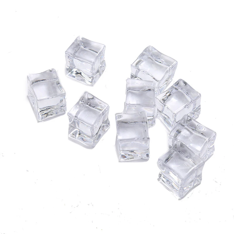 Hohe Qualität 10Pcs 15mm/20mm/25mm/30mm Künstliche Acryl Quadratische Form eiswürfel Fotografie Requisiten Heiße Verkäufe – Detail 2