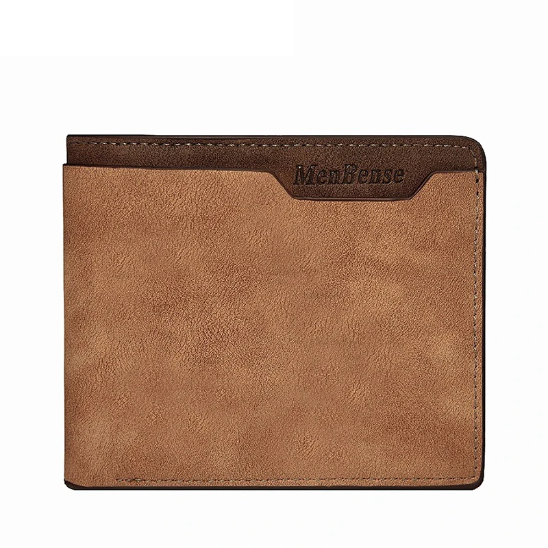Customized Wallet Photo Mens Brown Short Waterproof Multi-Function Matte PU Leather Engraving Picture Personalized Purse For Men