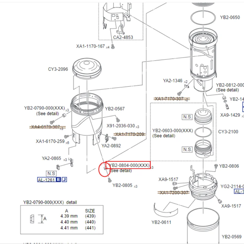 NEW EF 28-300 3.5-5.6L IS Lens Guide Collar Unit YB2-0804 For Canon 28-300mm F3.5-5.6L IS USM Repair Spare Part