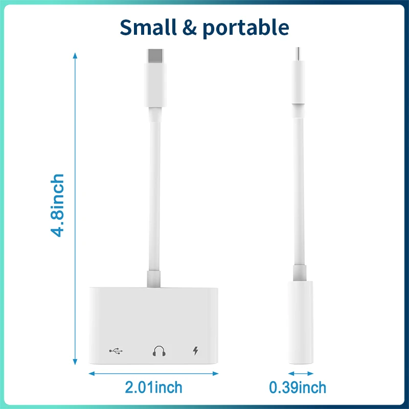 USB Type C to RJ45 Ethernet Lan Adapter/Cable Cord iPad USB C OTG 3.5mm Aux Audio Adapter/Card Reader/Connector Support PD 60W