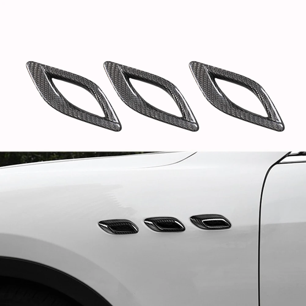 

6PCS Real Dry Carbon Fiber Car Side Fender Air Vents for Maserati Quattroporte 2013-2016
