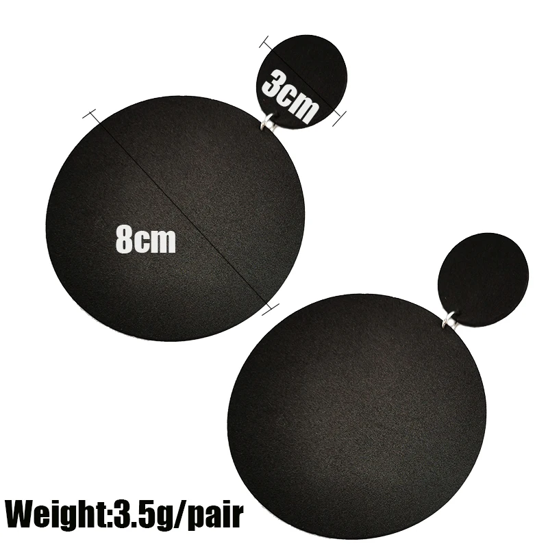 UKEBAY New Big Earrings For Women Round Drop Earrings Black Handmade Jewelry Gothic Ethnic earring Europe Style Jewelry Gifts