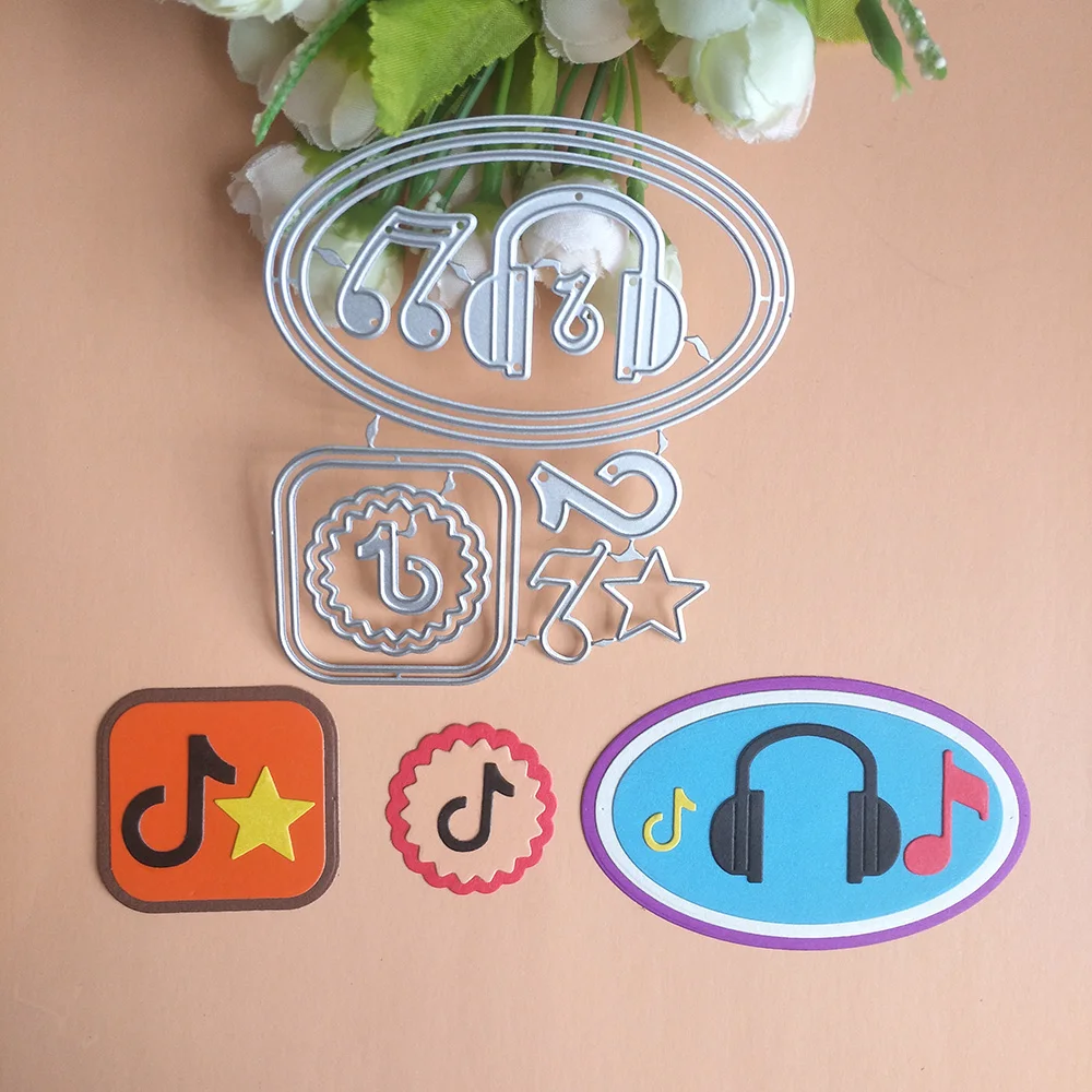 

2022 New beautiful music labels cutting dies DIY scrapbook, embossed card making, photo album decoration, handmade crafts