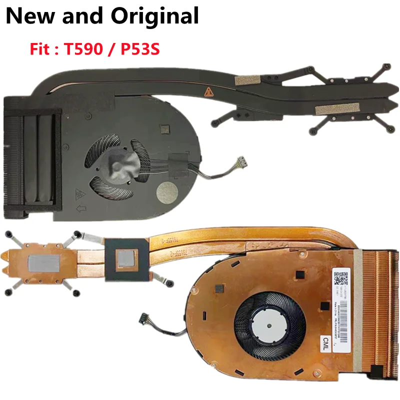 Original Dis Cpu Cooler Ventilador de Refrigeração do Dissipador Calor para Lenovo Thinkpad T590 P53s P15s T15 Gen Portátil 01yu193 01yu192 5h40w36707 Novo