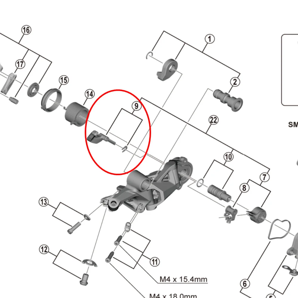 Shimano Unidad de palanca de interruptor de desviador trasero y placa de fijación, Y3E498070, Y5RT98030, Y3GE98030, Y3FX98030, Y5PV98100, Y3FA98040