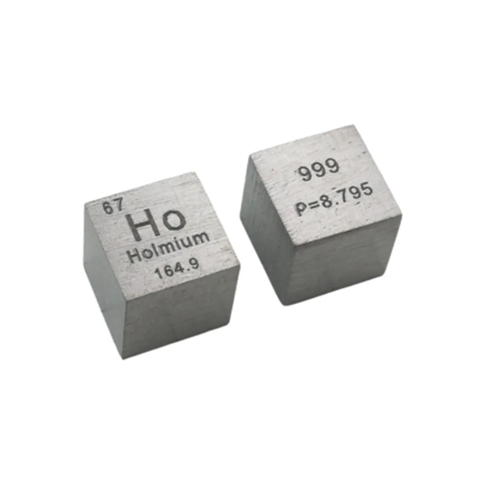 Holmium Cube 10mm Density Metal Cubic 99.9% Pure Ho for Element Collection Hobby