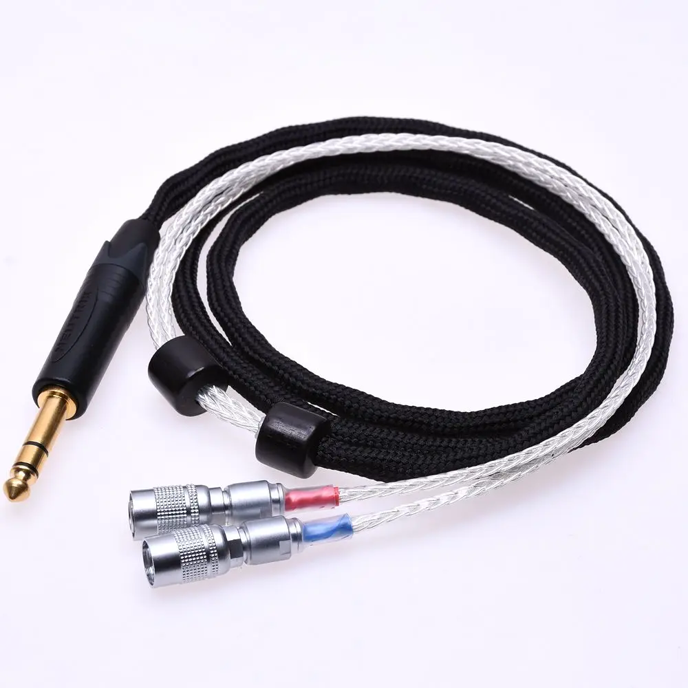 

16 Cores 5N Silver Plated Headphone Upgrade Cable Extension Cord For Dan Clarks Audio Mr Speakers Ether Alpha Dog Prime