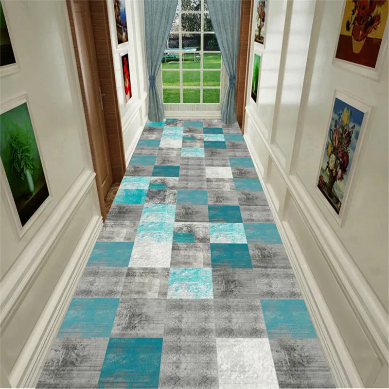 Nordic Geometric Carpet for Home Entrance, Hallway Rug, Stair Carpet, Long Kitchen Mat, Corridor Carpets, Hotel Aisle Floor Mat
