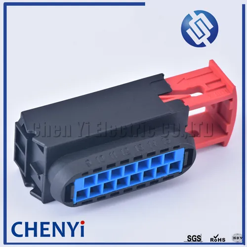 Imagen 2 del producto 1 Juego de conector impermeable automotriz hembra de 15 pines y 3,5mm, conector de lámpara automática, enchufe de luz de faro 144980 -1 Para Citroen Peugeot