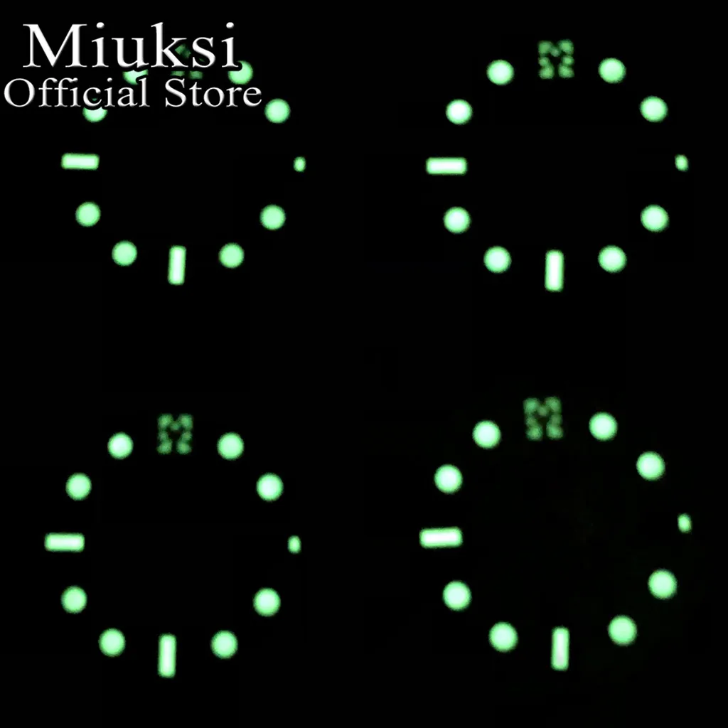 Miuksi 31mm sterile luminous dial fit ETA2836 2824 Seagull 1612,Mingzhu DG2813 3804 Miyota 8205 8215 821A movement watch dial