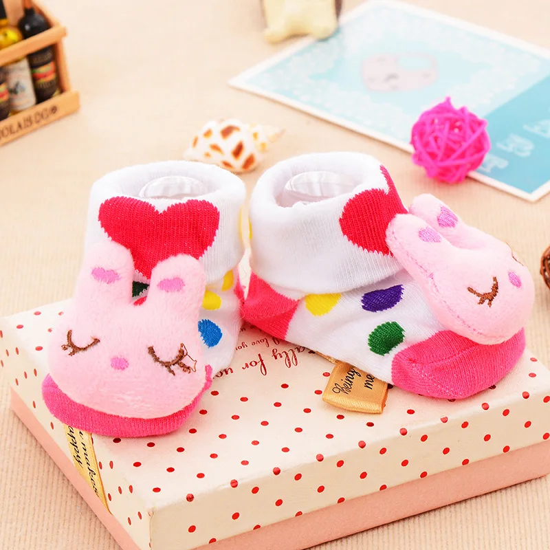 2020 Newborn Cotton Baby Socks Cute Cartoon Animal Slipper Cute Anti Slip Cotton Toddler Baby Socks Shoes 0-24 Month