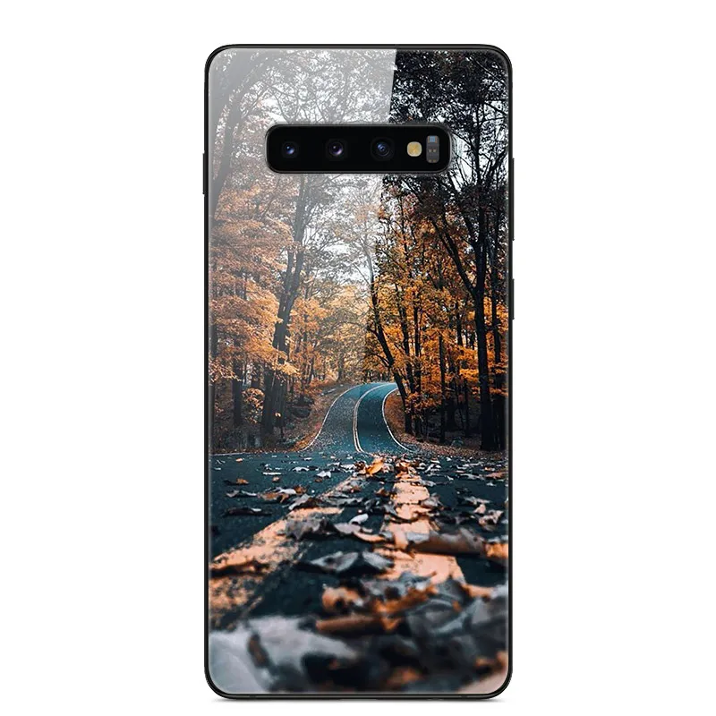 For Samsung S10 Plus Case Tempered Glass Hard Phone Back Cover coque For Samsung Galaxy S10E S 10 5G S10plus bumper cases capa