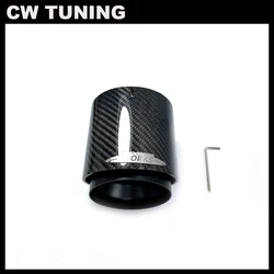 1 Pc Black Pipe Glossy Carbon Fiber Exhaust Tip Muffler Tips Fit For Mini Cooper R55 R56 R57 R58 R59 R60 R61 F54 F55 F56 F57 F60